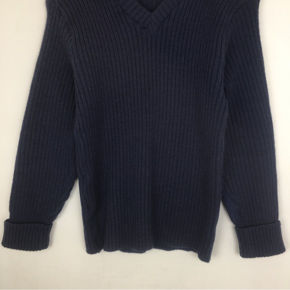 Vintage Brigade Quartermasters Woolly Pully Sweater Blue 100% Pure New Wool - Picture 3 of 10